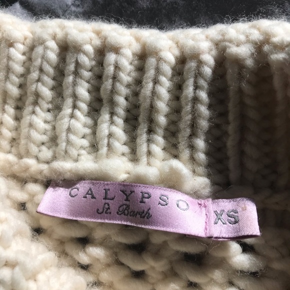 Calypso St Barth Womens Mock Neck Chunky Sweater - Picture 3 of 3